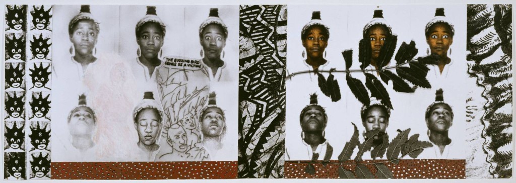 From Tarzan to Rambo: English Born 'Native' Considers her Relationship to the Constructed/Self Image and her Roots in Reconstruction 1987 by Sonia Boyce born 1962