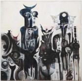 Reborn Sounds of Childhood Dreams I 1961-5 by Ibrahim El-Salahi born 1930