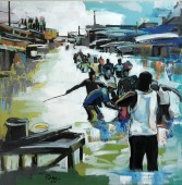 ROSTAND POKAM ;Survie .80CMX80CM. 2016 PRIX 250 000   FRC (2)