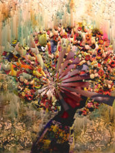 Digital collage of mixed media collage #Selfie