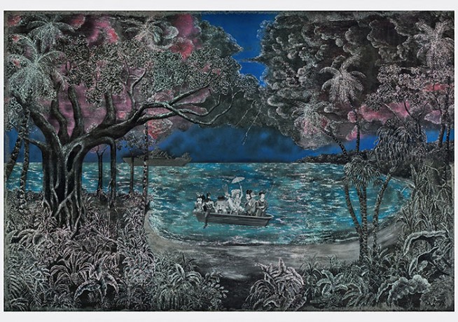 Edouard Duval-Carrié, After Bierstad–The Landing of Columbus, 2013