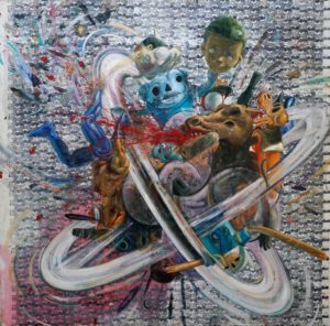 Machado, Miguel_Beyond toys stories 3_2017_200cmx200cm_Acrylic and Oil on canvas