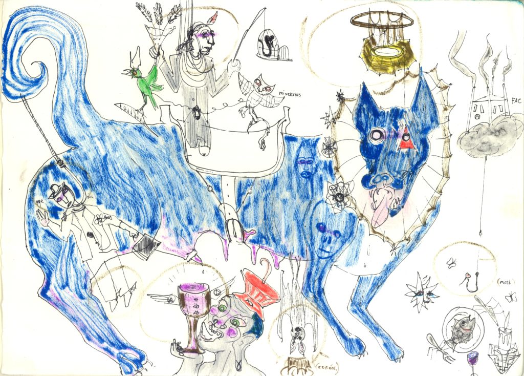 ArturoVodu Wolf'' 2014, 30 x 42 cm, mixed media -1