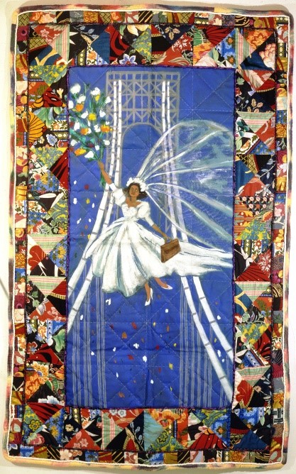 Faith Ringgold, Woman Flying with Bouquet, 1988