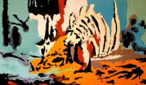 AIma Tchitanga_Êxodo Silencioso_2025_Acrilic on canvas_130 cm x 82 cm_